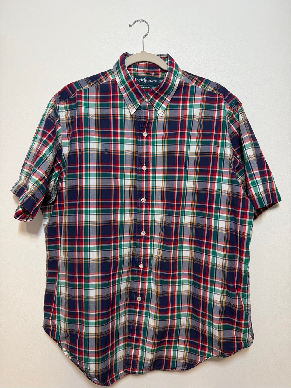 Polo Ralph Lauren Men's Classic Plaid Button‑Down Shirt - Coastal Size XL - Picture 2 of 5